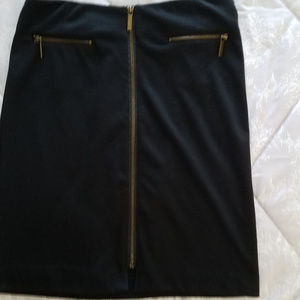 Black Polyester, Rayon and Spandex skirt